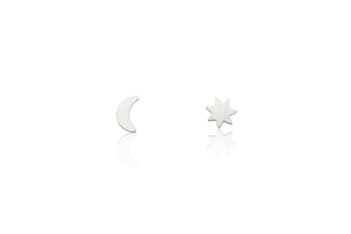 MOON &amp; STAR Stud Earrings
