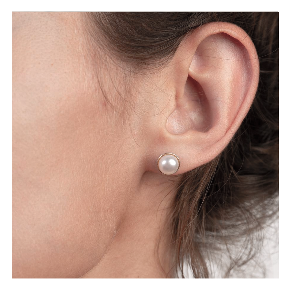 MINI DISCO Oxidized Silver Earrings