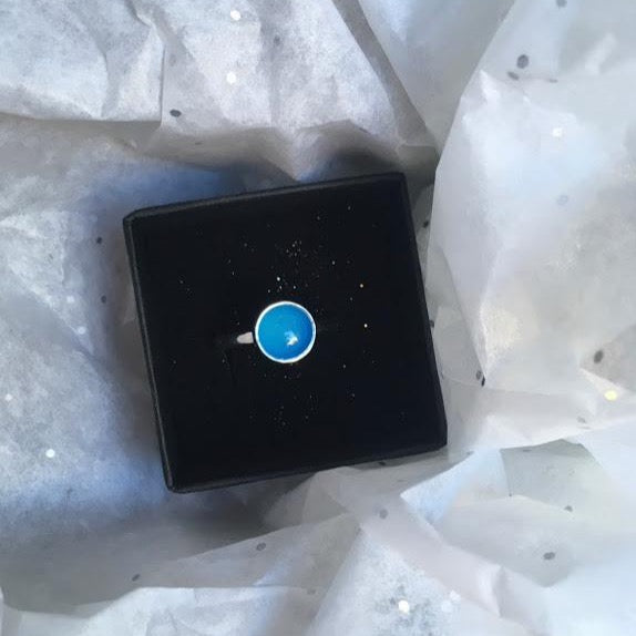 Chalcedony Blue Ring